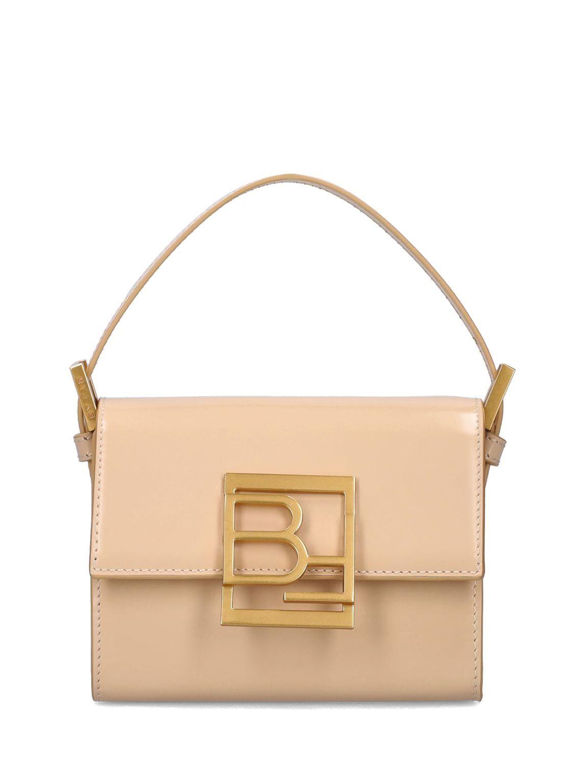 BY FAR Fran Kraft Semi Patent Leather Bag in Natural Lyst