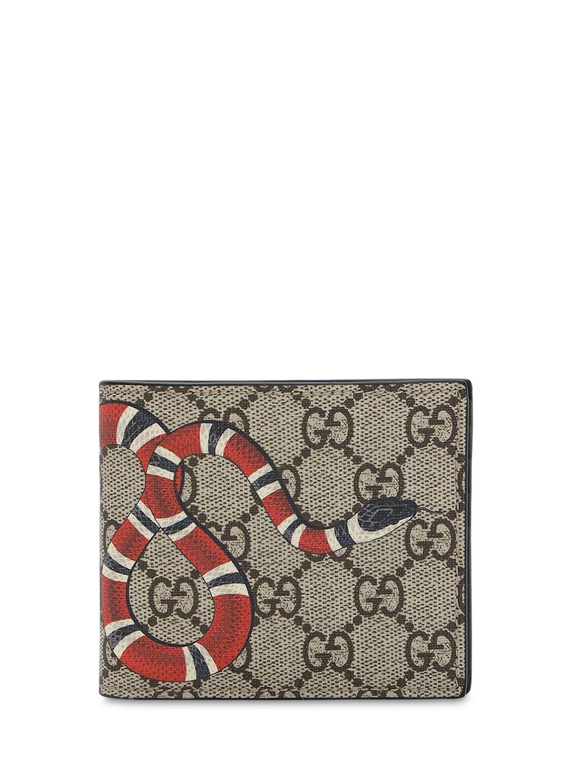 Gucci Bestiary Kingsnake Print Card Case (451277)