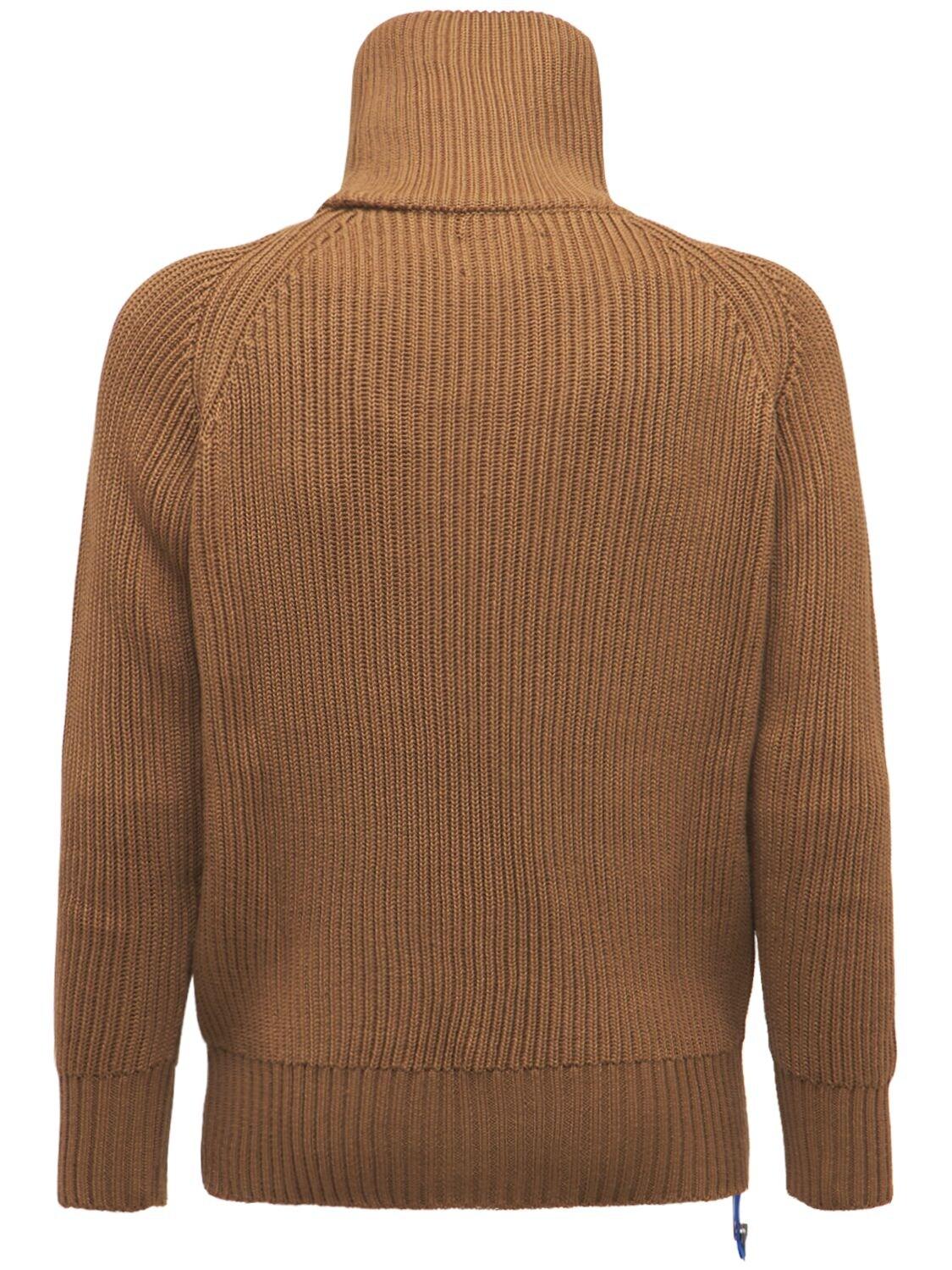 LC23 Merino Wool & Acrylic Knit Sweater in Brown for Men - Lyst