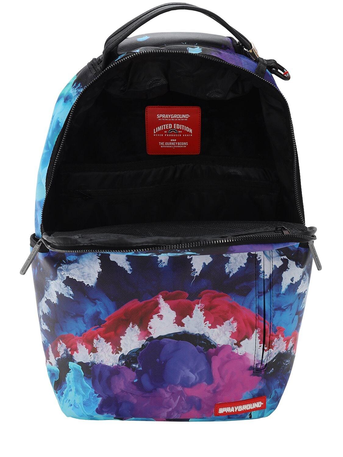 SPRAYGROUND: duble drips print backpack in printed vegan leather