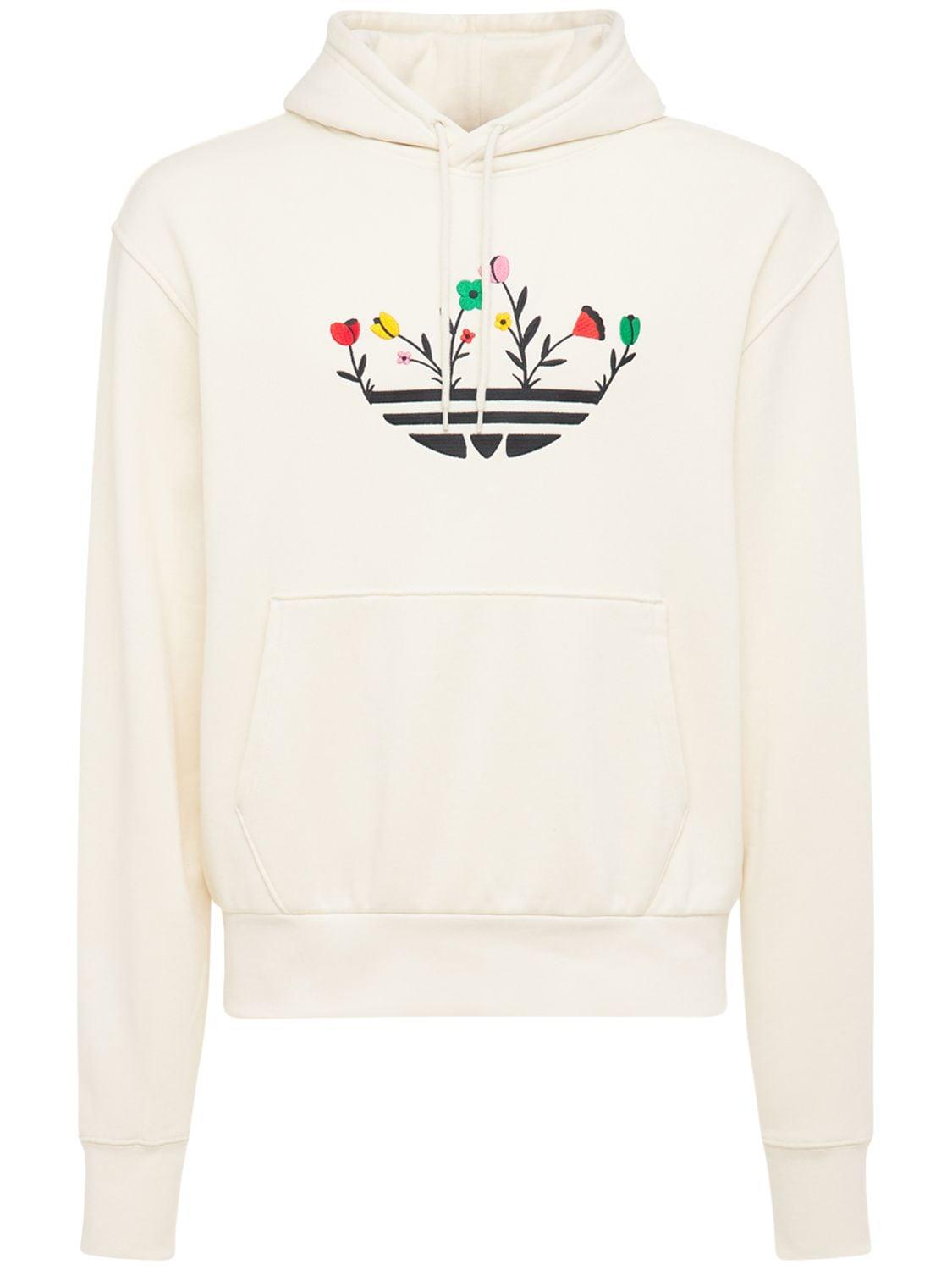 adidas Originals Floral Trefoil Hoodie in White for Men | Lyst Australia