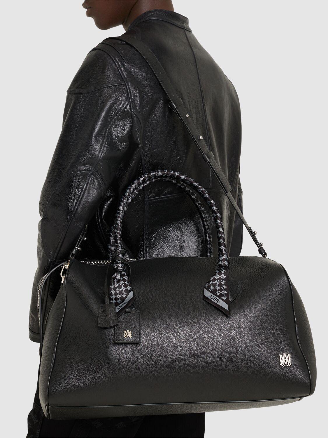 Amiri ペブレザー ウィークエンダーバッグ Amiri Pebbled Leather Weekender Bag in Black for Men | Lyst