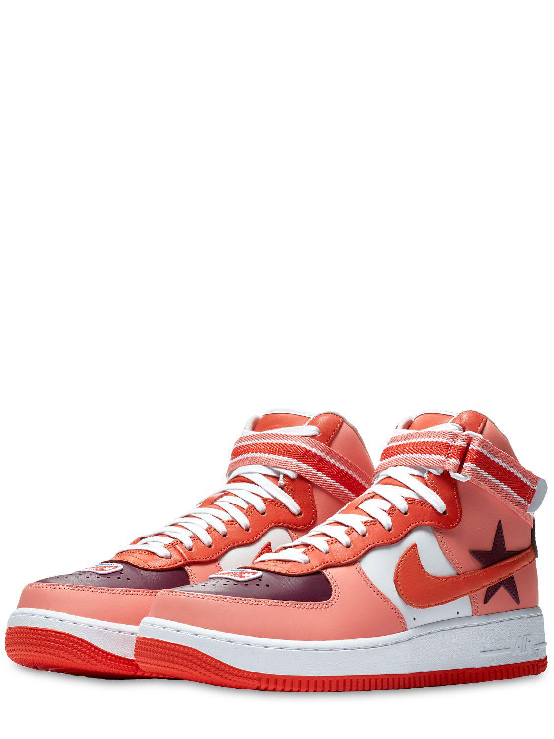 Nike + Riccardo Tisci Air Force 1 Leather High-top Sneakers in Pink  (Purple) | Lyst