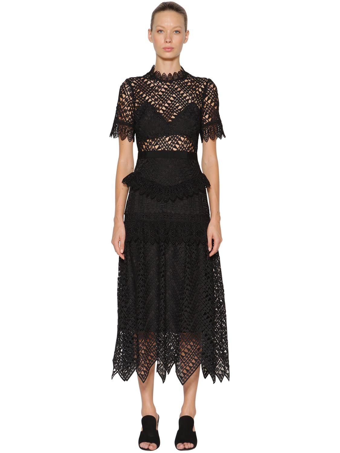 セルフポートレート Abstract Triangle Lace Dress Self Portrait Abstract Triangle Lace Dress 2025 | www