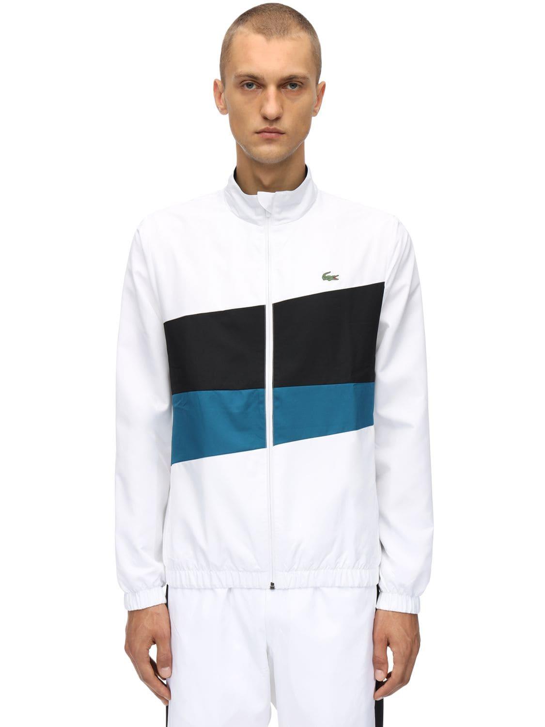 Lacoste Nylon Tracksuit in White for Men | Lyst Canada