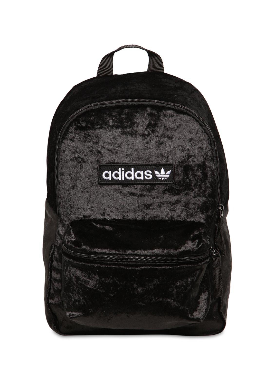 adidas originals velvet backpack in black