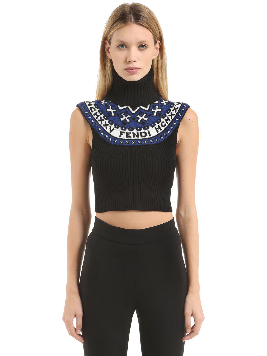 fendi crop sweater