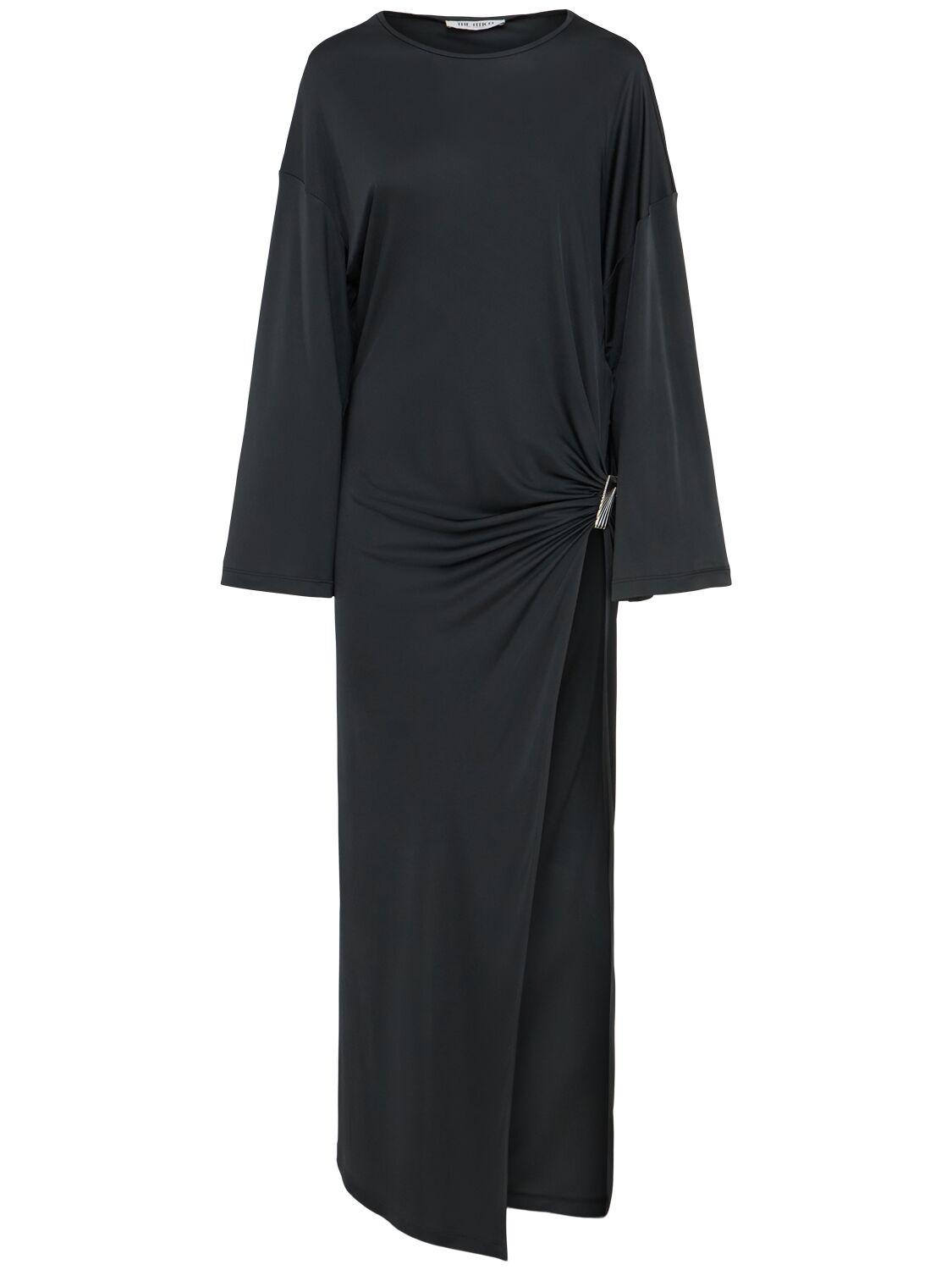 ワンピース THE ATTICO FW24 LONG DRESS JERSEY (248WCM174A014 100) Buy The Attico cut out-detail maxi dress (250WCW00209