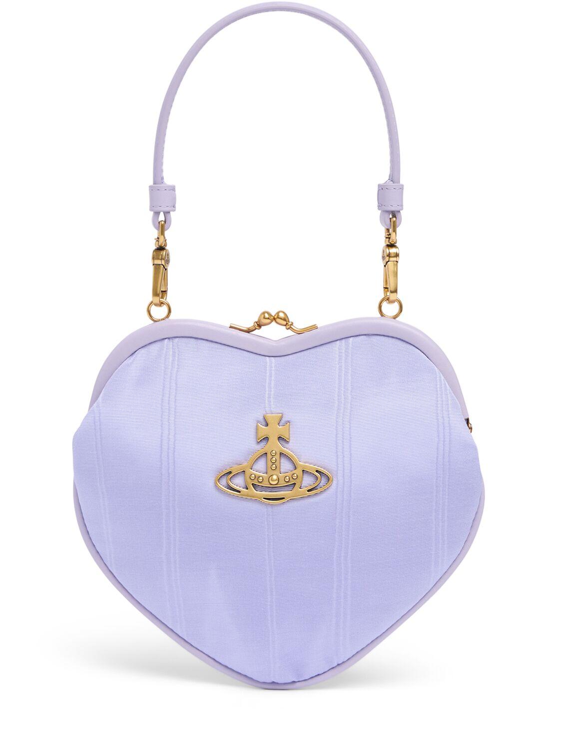 Vivienne Westwood Belle Heart Frame Moiré Top Handle Bag in White Lyst