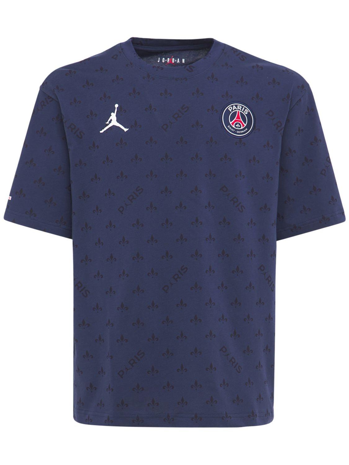 Nike Jordan Psg All Over Print T-shirt in Blue for Men | Lyst