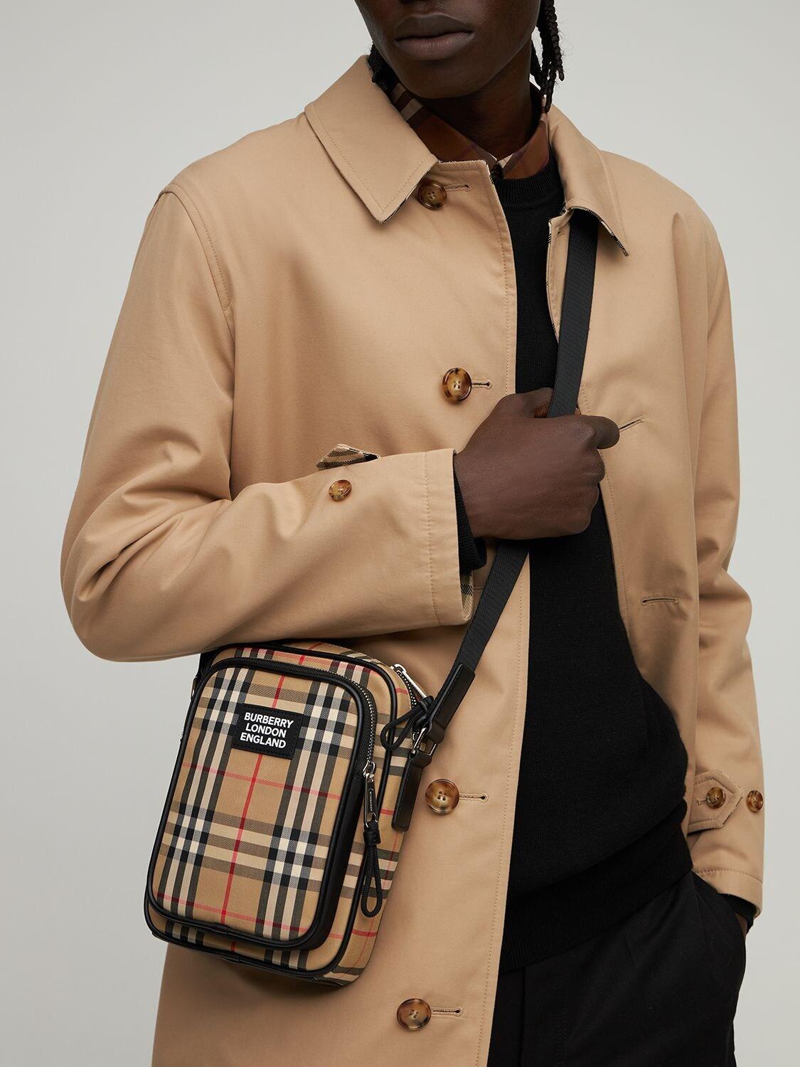 Burberry Vintage Check & Leather Crossbody Bag for Men - Save 42% | Lyst