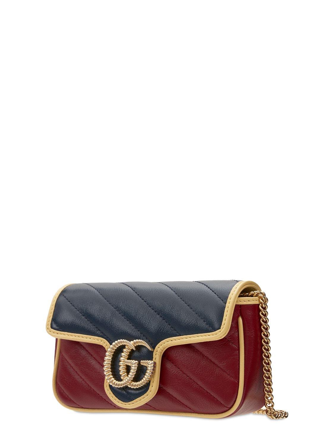 Gucci, Bags, Gucci Gg Marmont Leather Super Mini Bag