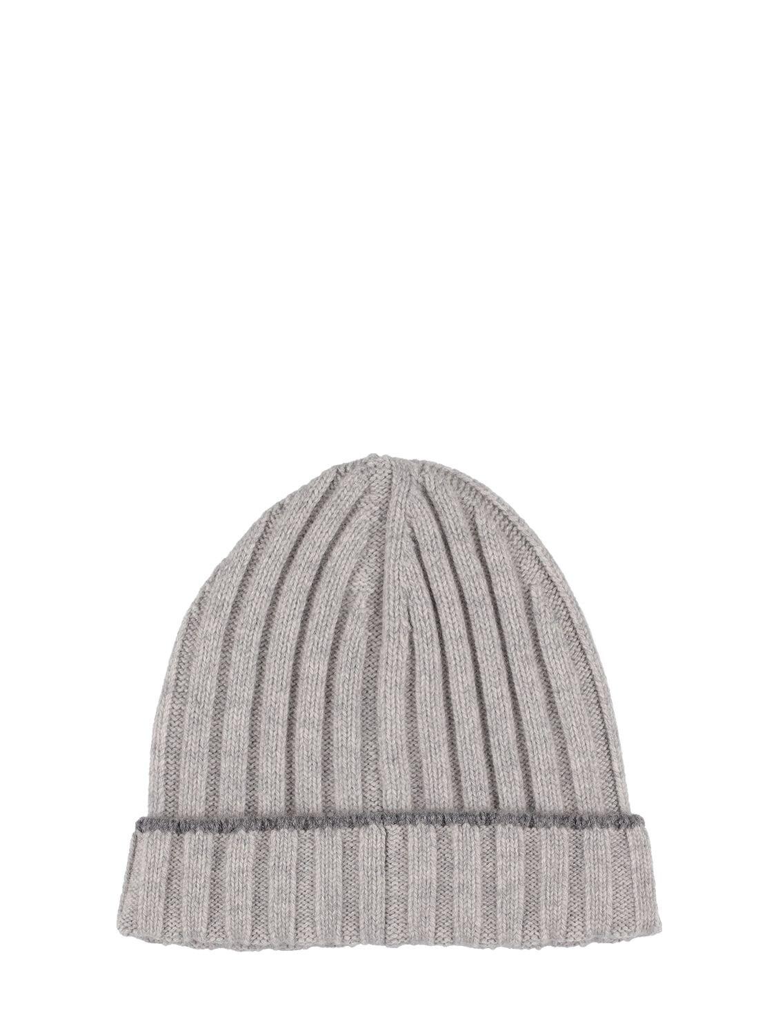 Brunello Cucinelli Cashmere Knit Hat in Gray for Men | Lyst