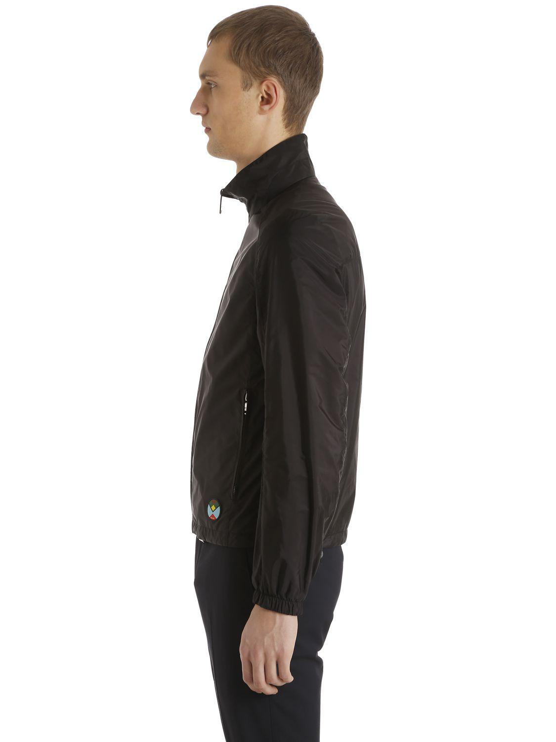 Prada Reversible Nylon Piuma Jacket in Black for Men | Lyst
