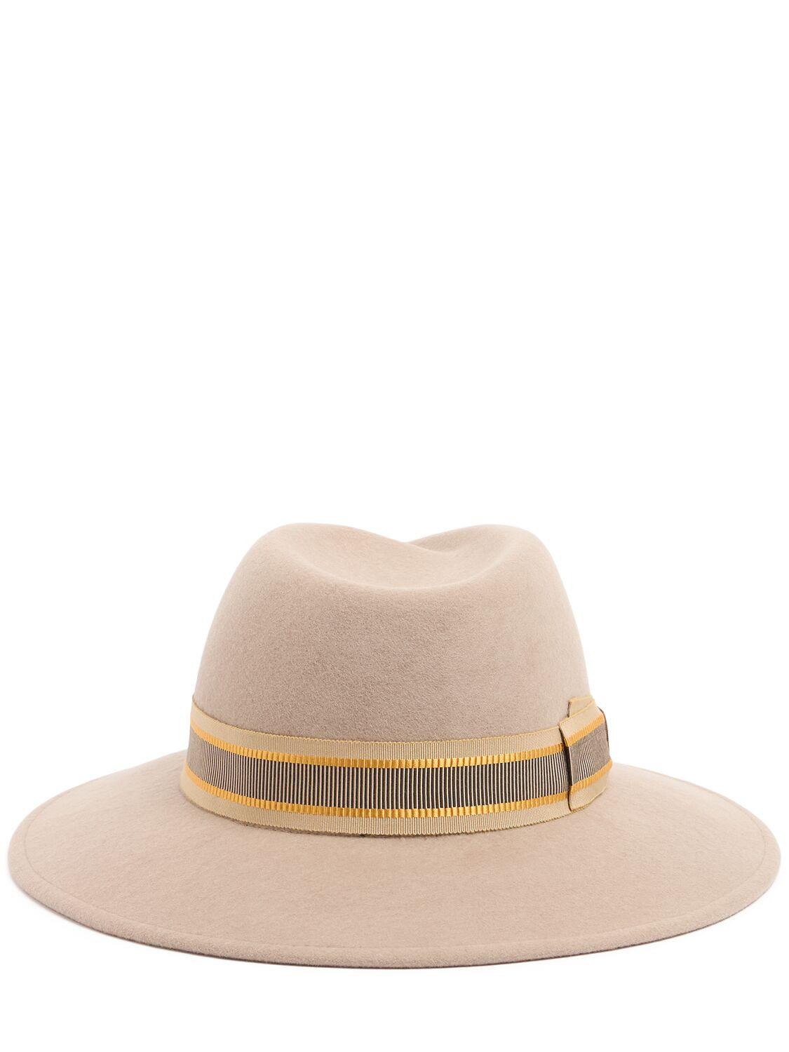 Borsalino ベージュ フェドーラハット