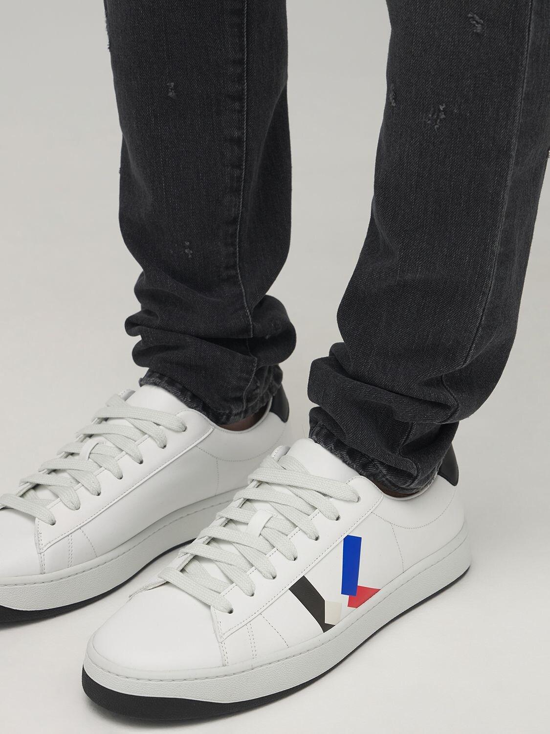 KENZO Kourt Leather Logo Sneakers in White for Men Lyst Canada