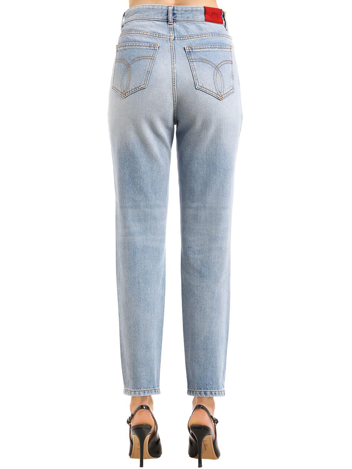 fiorucci tara patch tapered jean