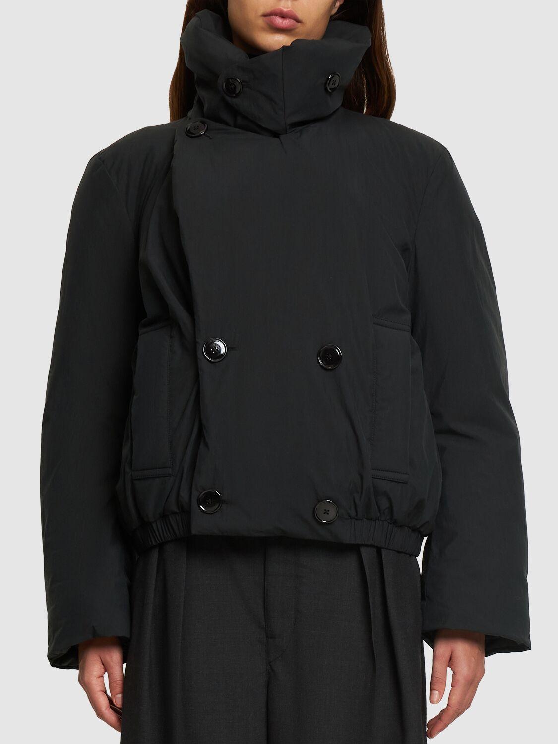 Lemaire Cotton Caban Puffer Jacket in Black | Lyst