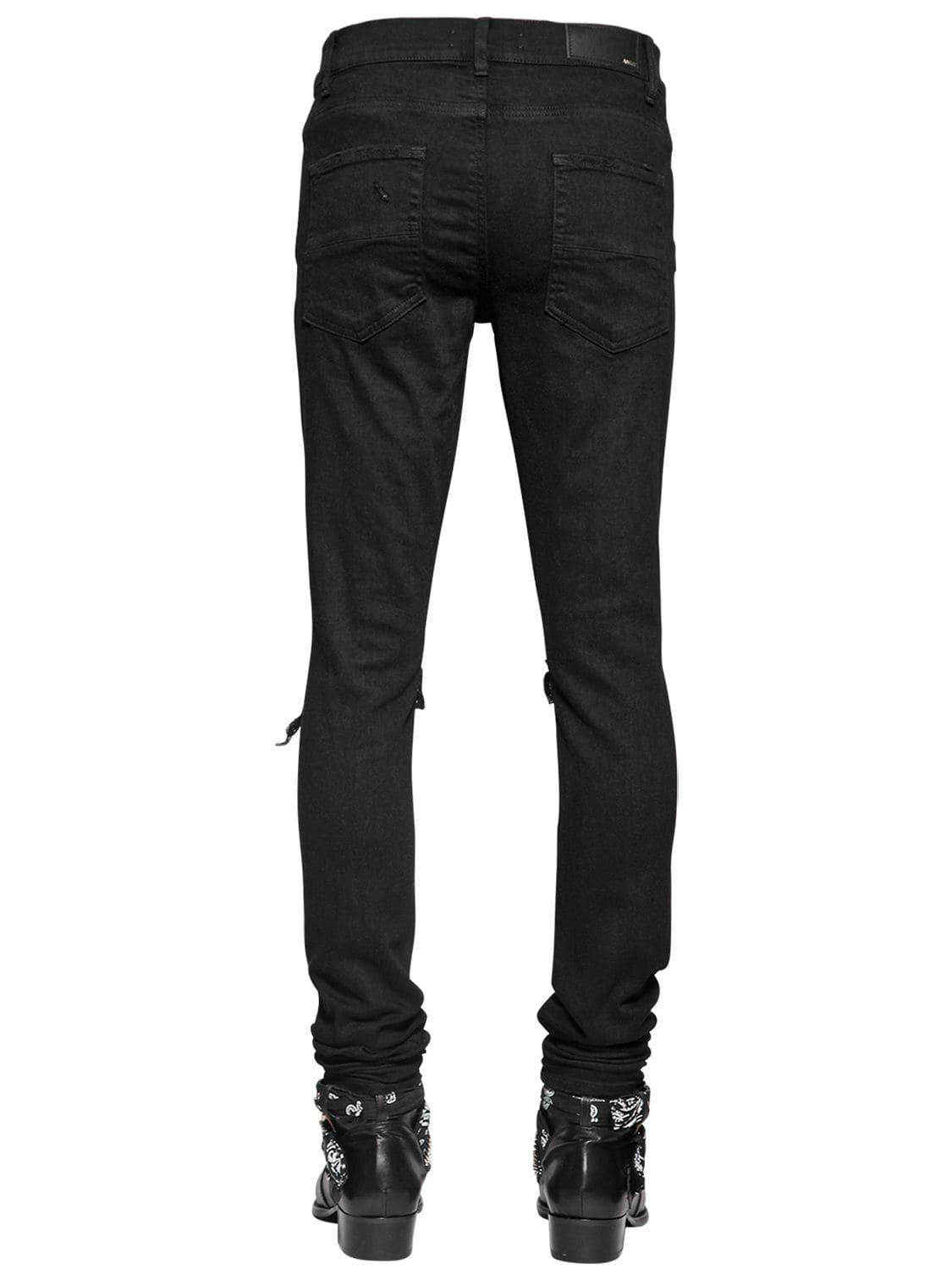amiri black thrasher jeans