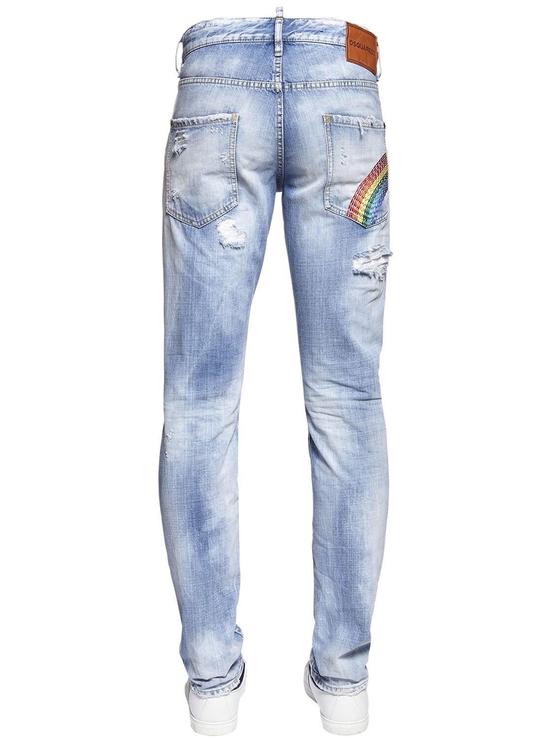 DSquared² 16.5cm Cool Guy Rainbow Denim Jeans in Blue for Men | Lyst