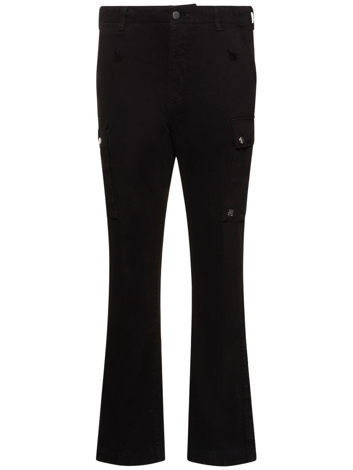 Amiri M65 Cargo Kick Flare Cotton Jeans in Black for Men | Lyst