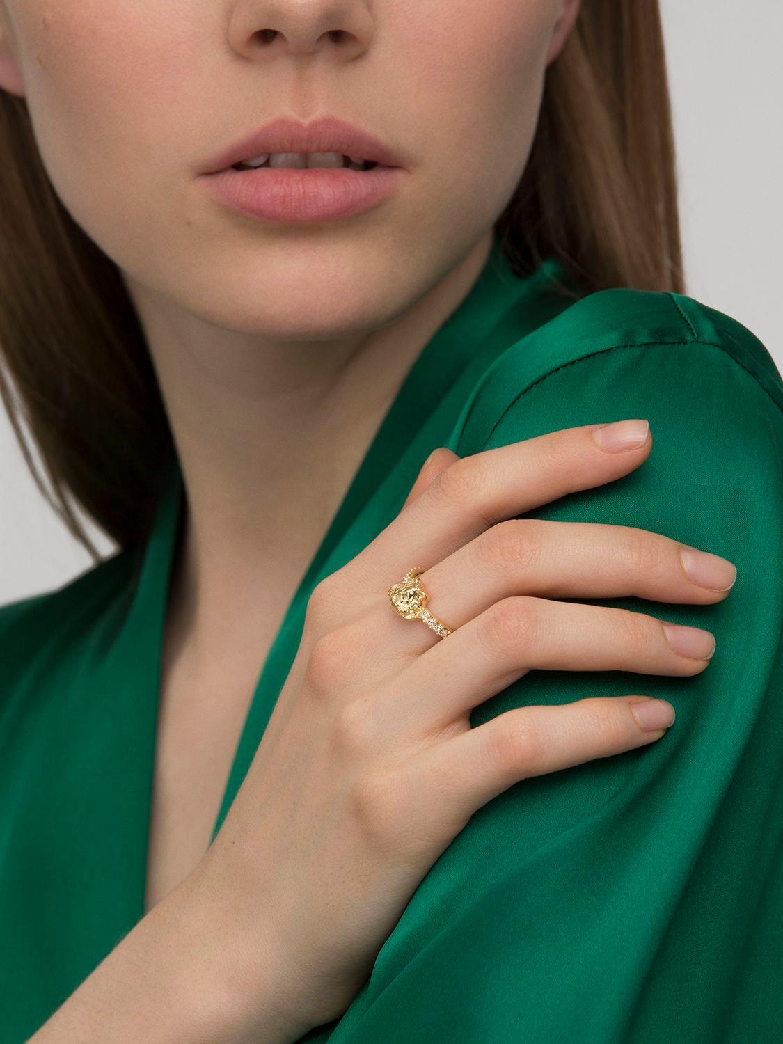 medusa swarovski band ring