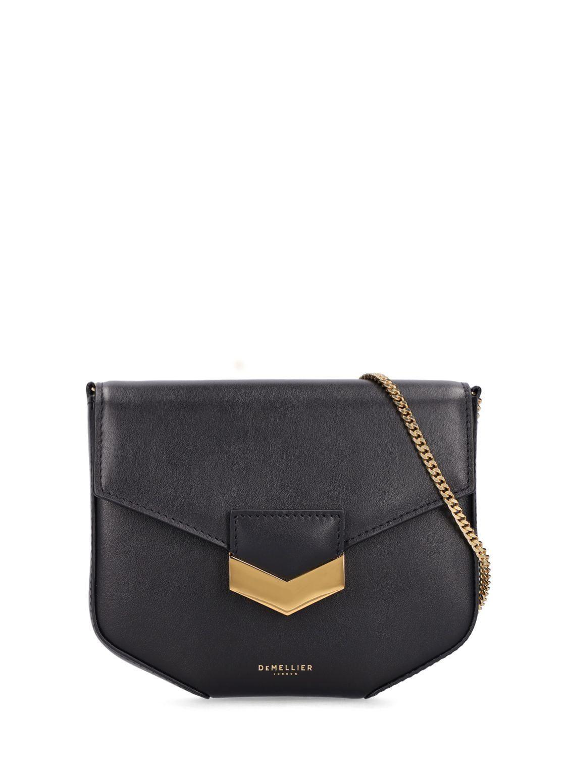 DeMellier Mini London Leather Shoulder Bag in Black | Lyst