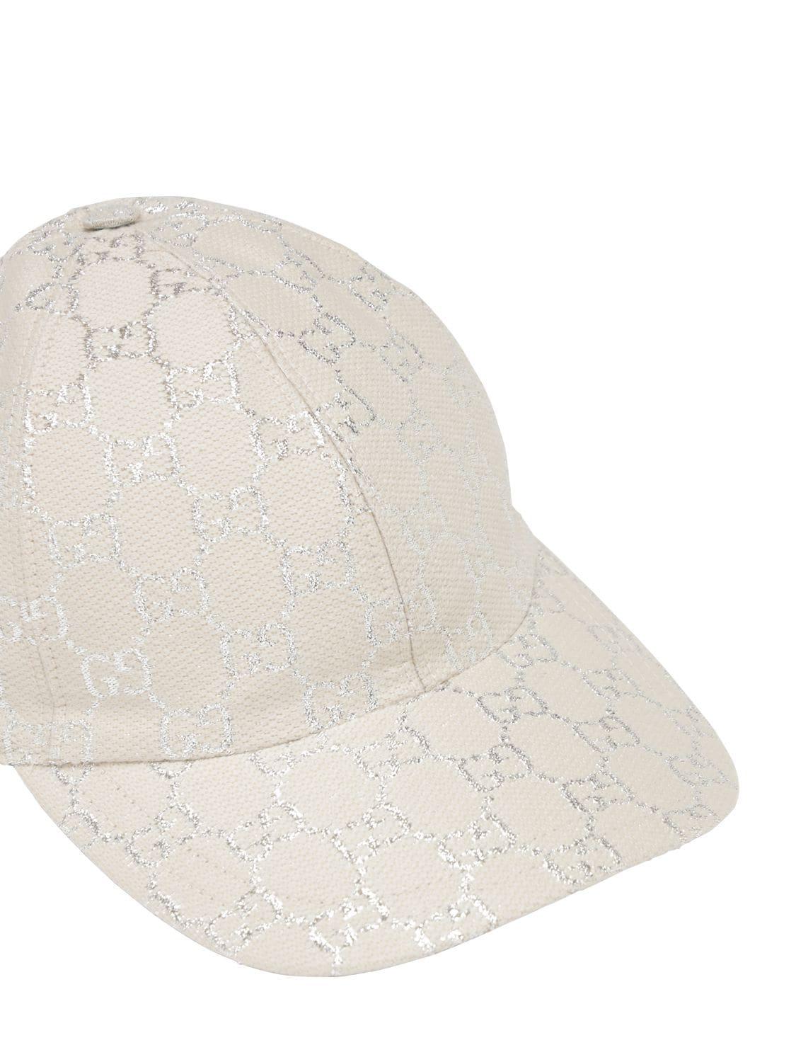 Gucci GG Lamé Baseball Hat in Cream (White) - Save 39% | Lyst