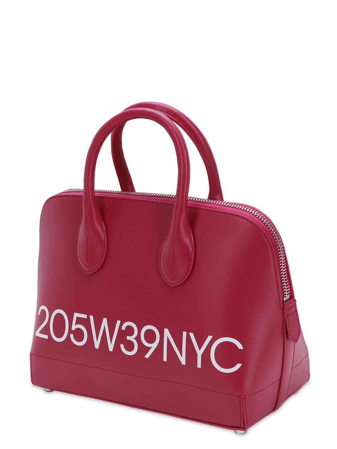 CALVIN KLEIN 205W39NYC Small Dalton Logo Printed Leather Bag in Red | Lyst  UK