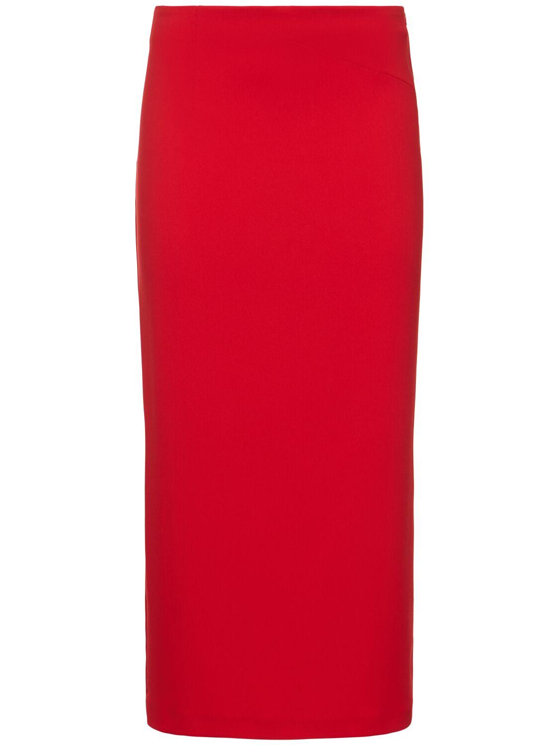 ANDREĀDAMO ribbed-knit pencil skirt - Black