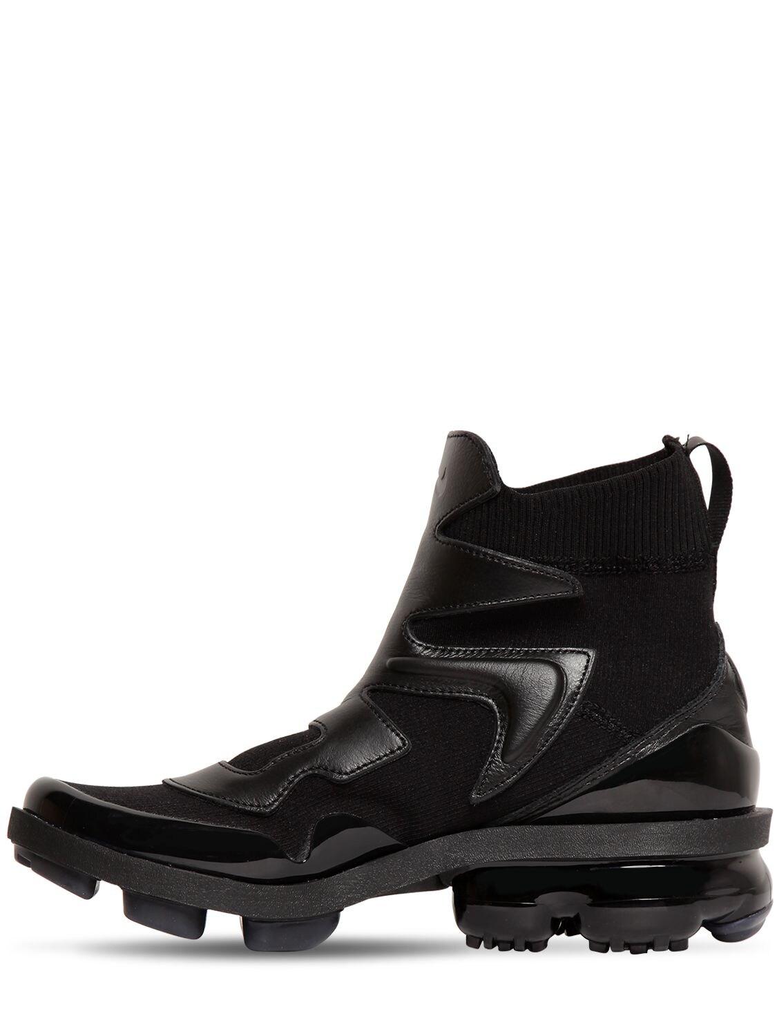 Nike Leather Vapormax Light Ii Hi-top Sneakers in Black | Lyst