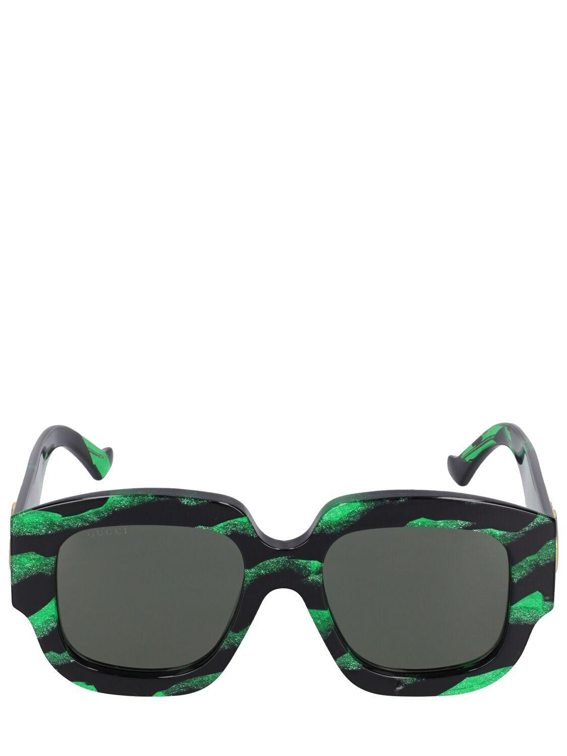 Gucci sunglasses green glitter sales
