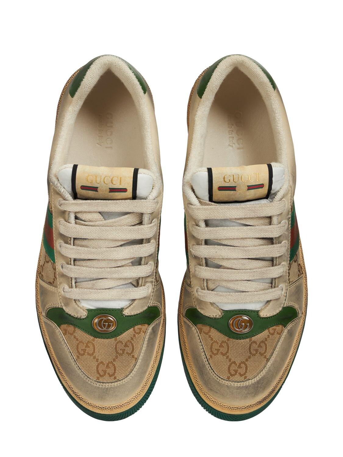 Gucci 30mm Screener Sneakers in Green | Lyst