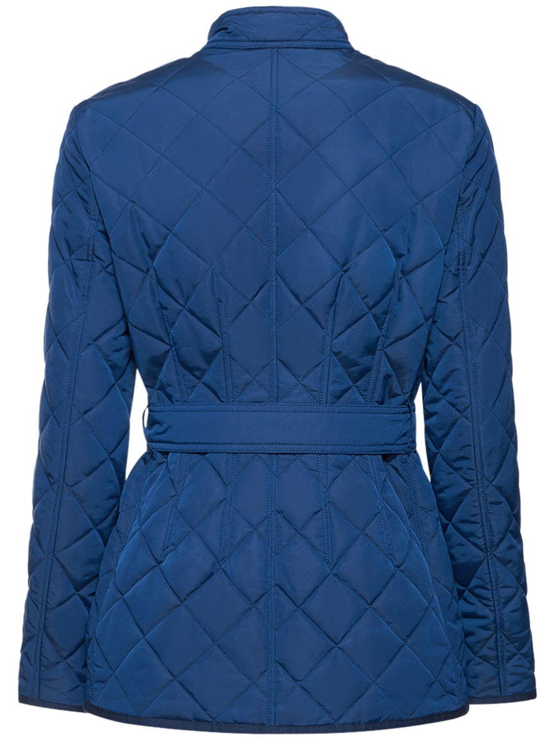 Burberry quilted top jacket belt