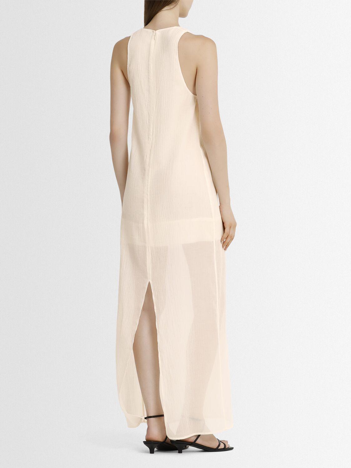 パーティードレス Toteme Crinkled cotton blend scoop long dress TOTEME Crinkled Cotton Blend Scoop Long Dress in White | Lyst UK