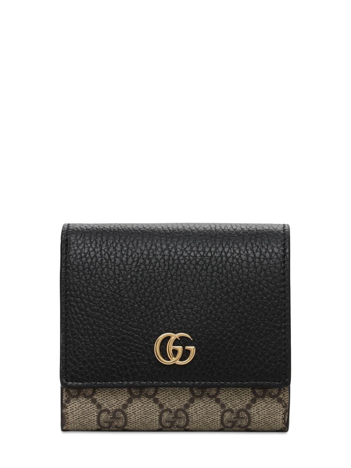Gucci Marmont Textured-leather Coin Purse - Black