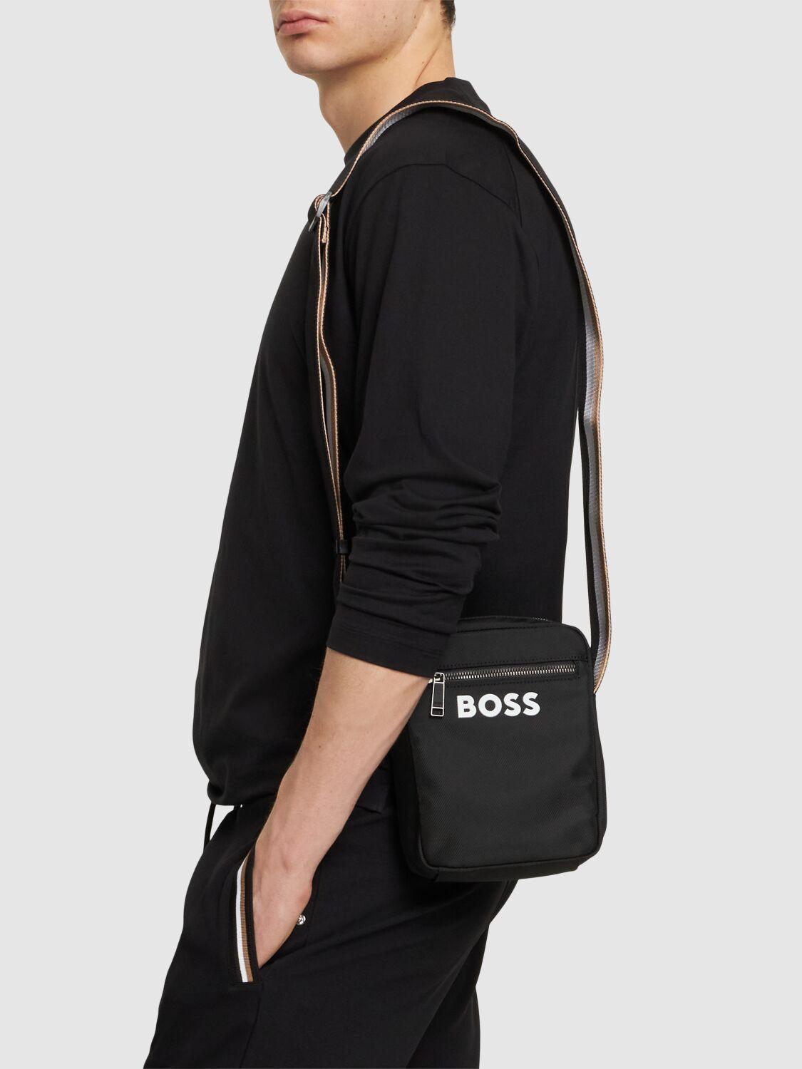 BOSS Catch Logo Crossbody Bag in Black for Men Lyst UK