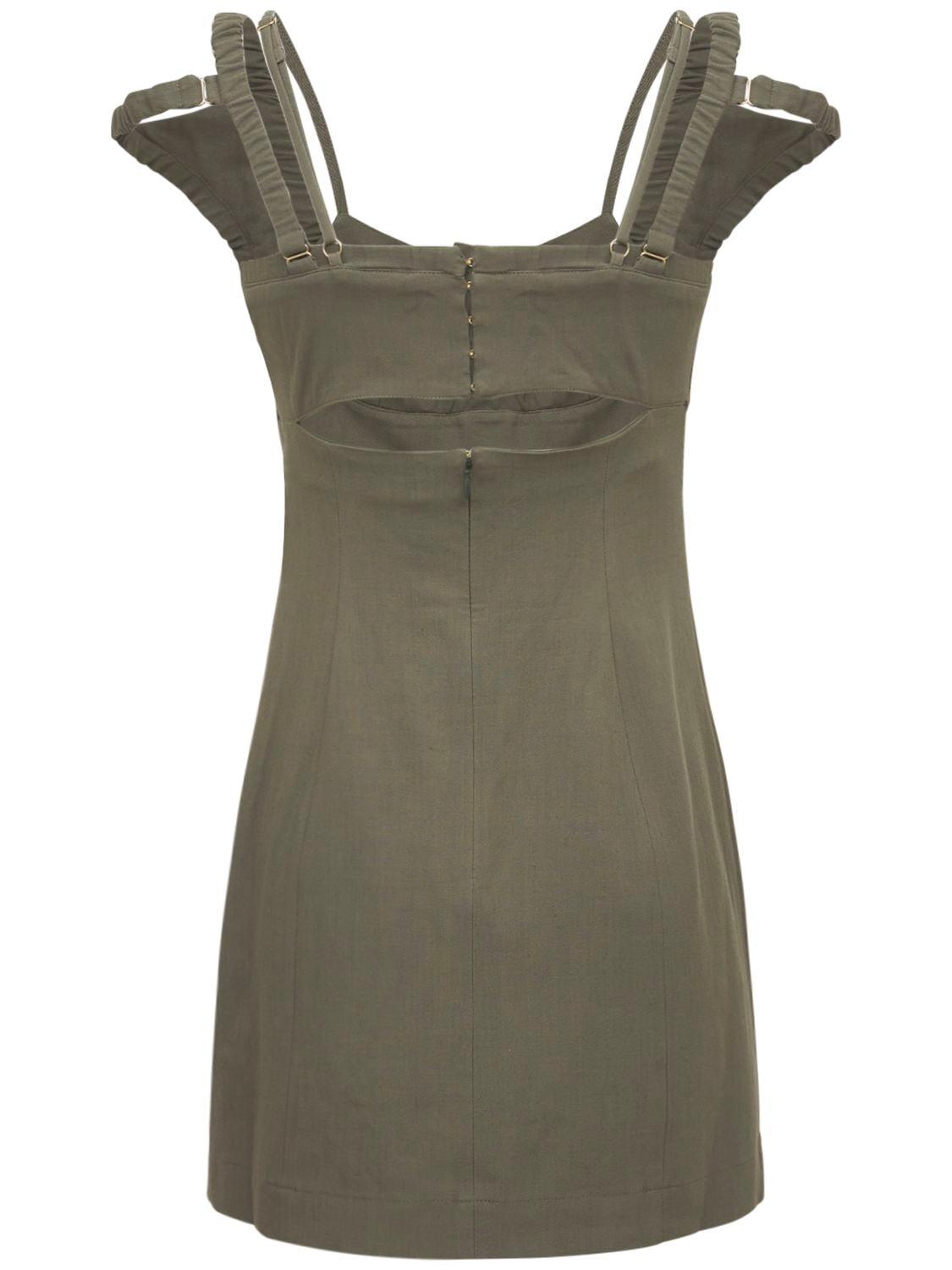 Jacquemus La Robe Kibo Linen & Viscose Mini Dress in Green | Lyst