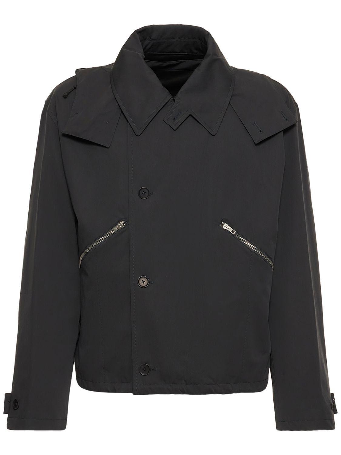 Lemaire Boxy Cotton Military Jacket in Black for Men | Lyst