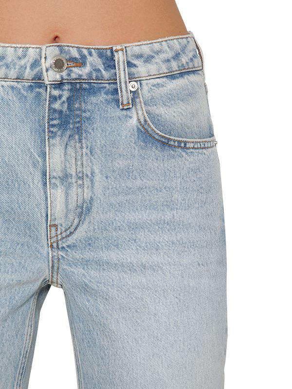Alexander Wang Skinny Cotton Denim Jeans W/ Back Zip in Blue | Lyst