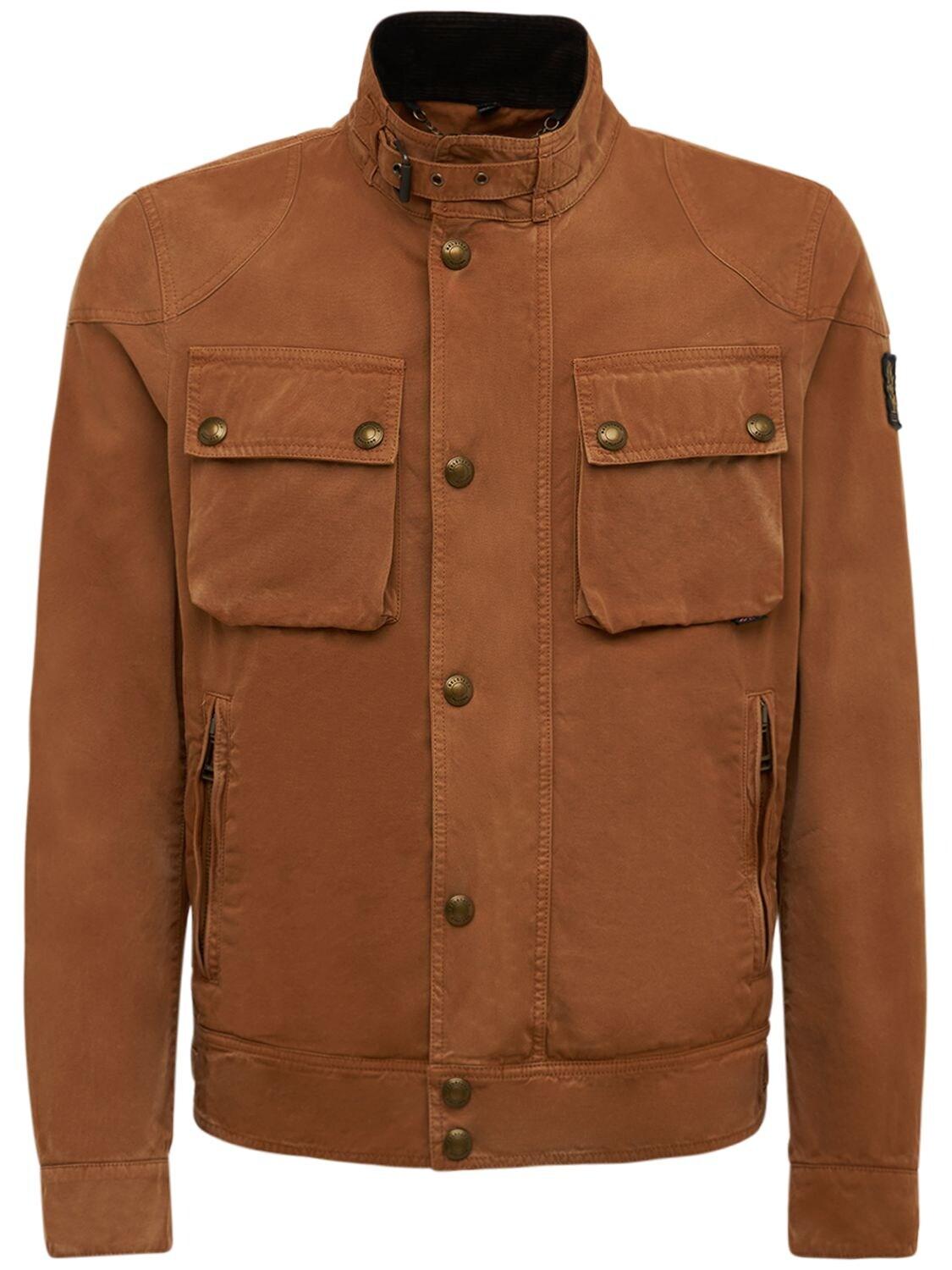 Belstaff Vintage Dye Racemaster Cotton Jacket in Brown for Men | Lyst