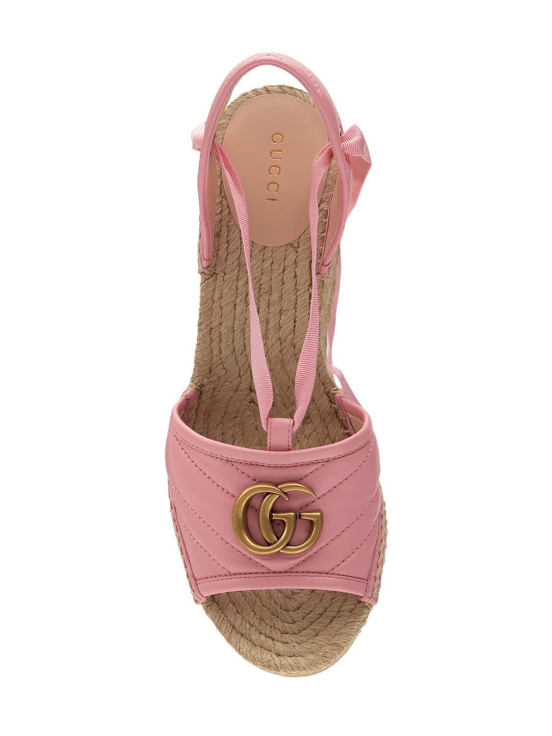 85mm leather platform espadrilles - Gucci - Women