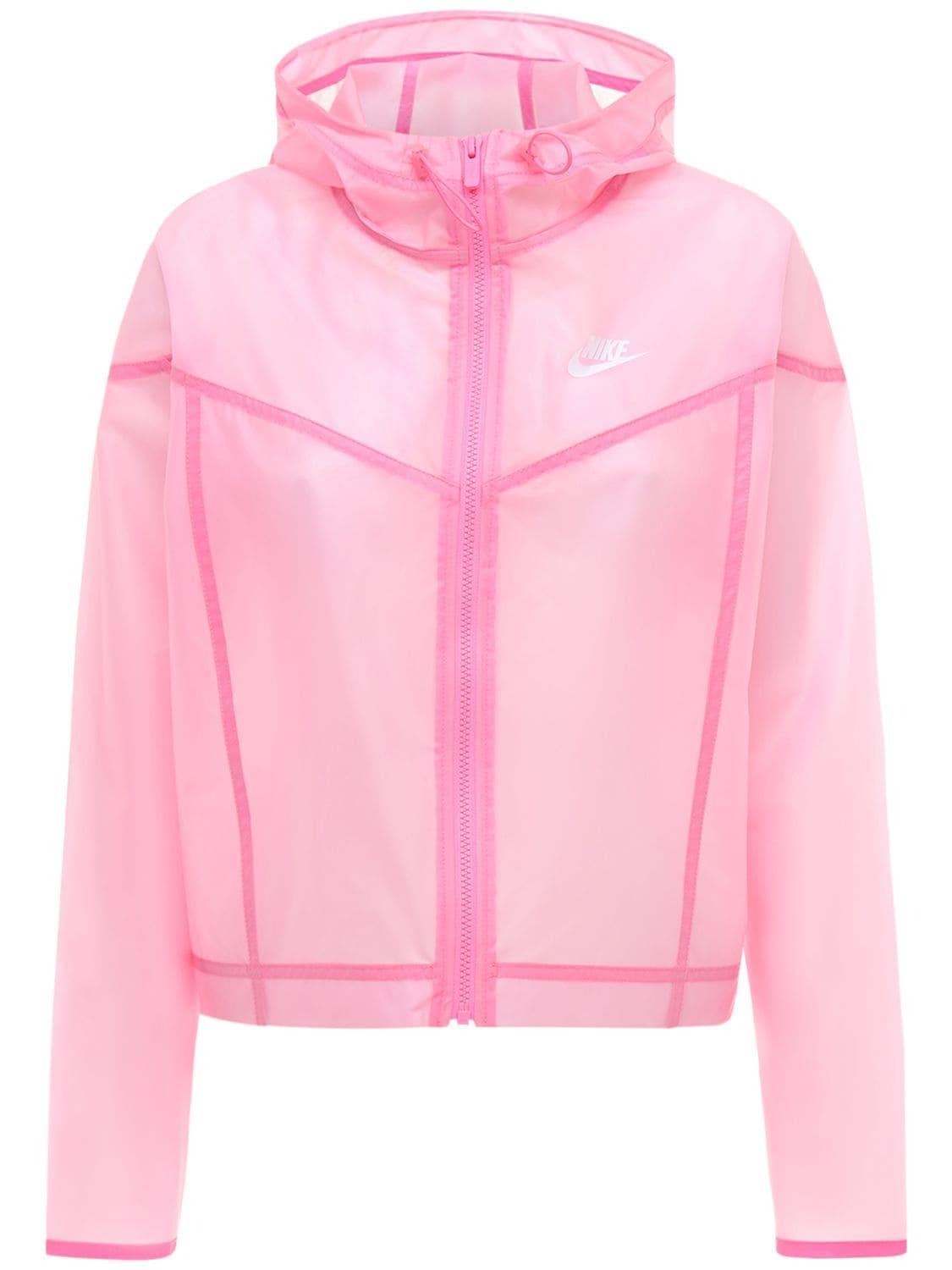 Nike Transparente Jacke "w Nsw Wr Jkt" in Pink | Lyst AT