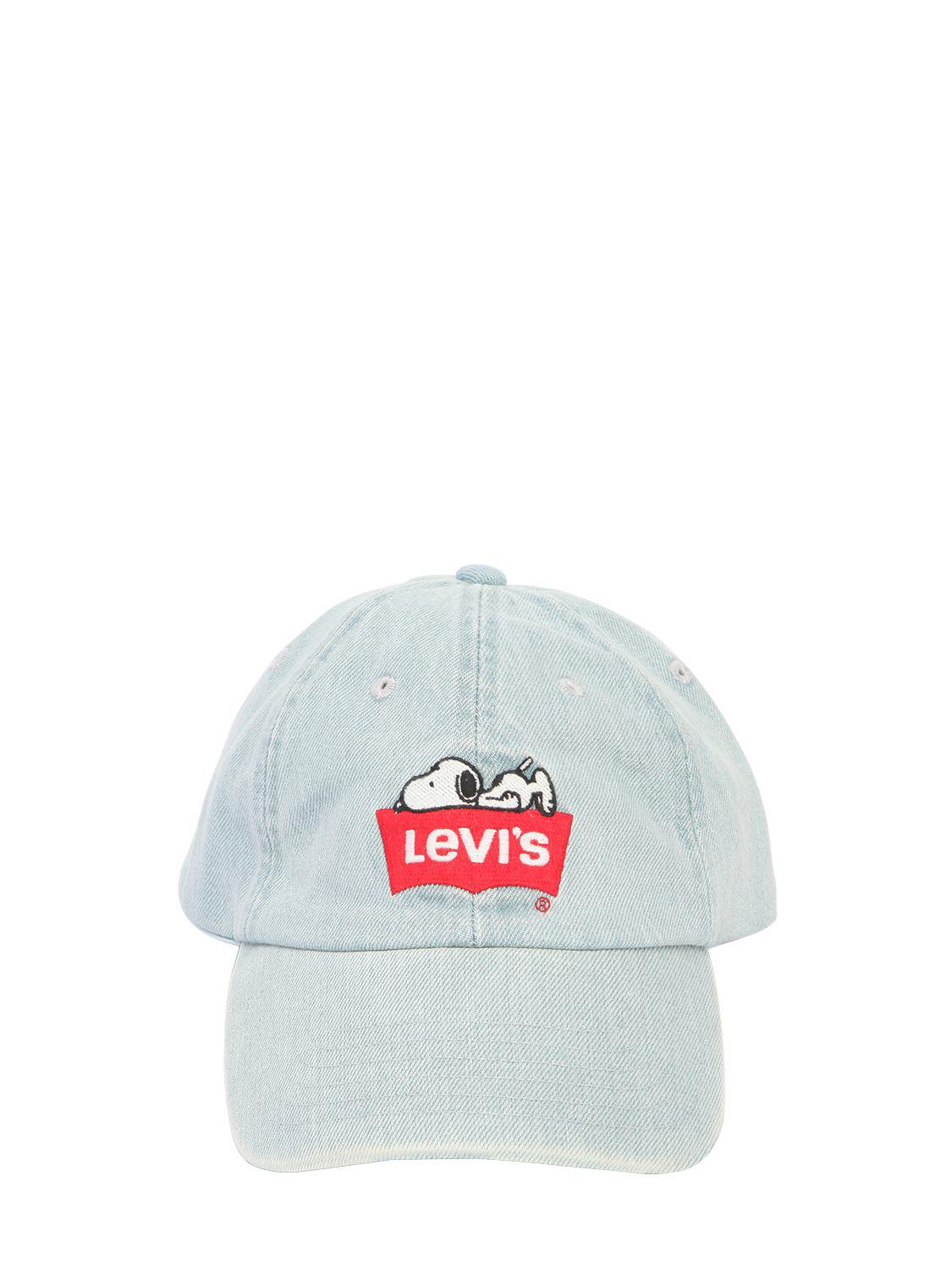 let at håndtere stimulere tetraeder Levi's Snoopy Embroidered Denim Baseball Hat in Blue for Men | Lyst