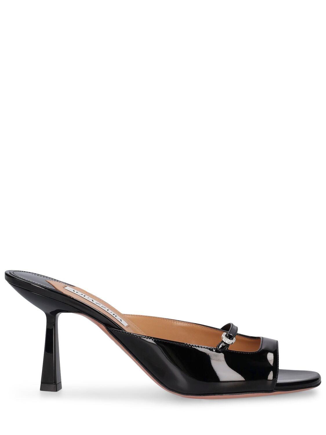 Aquazzura レディース ブラック Soul Sister パテントレザーミュール 
