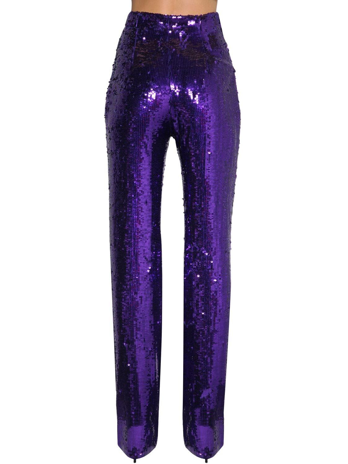 16Arlington Sequined Techno Pants in Purple - Lyst