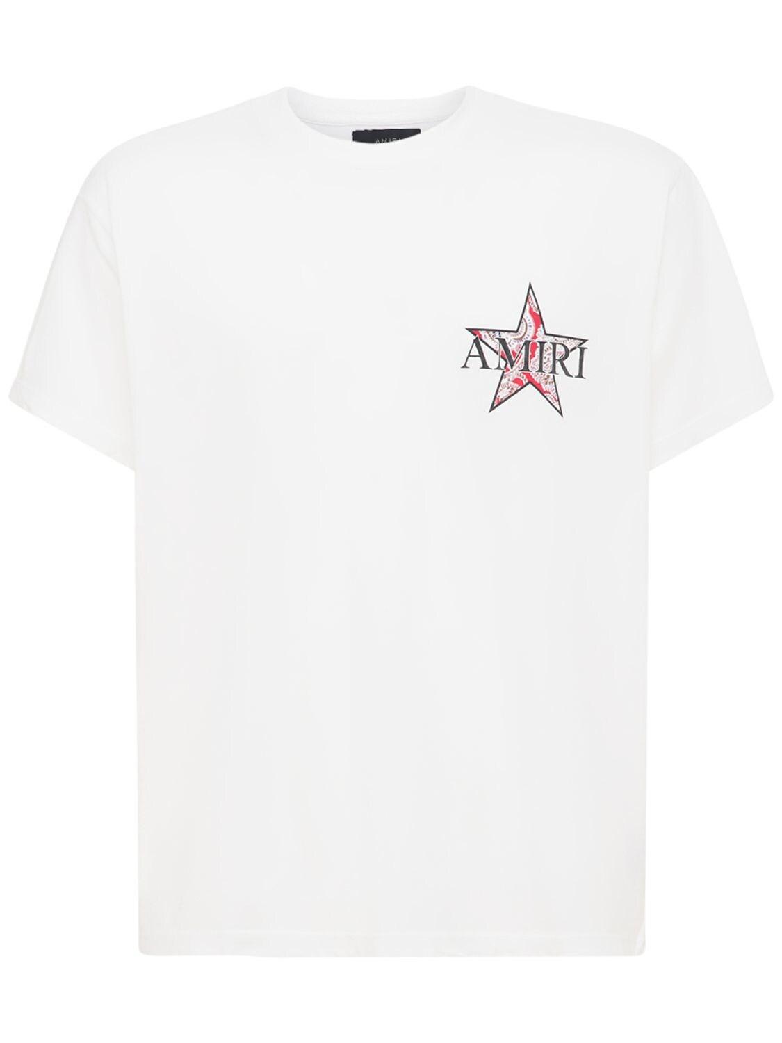 Amiri Paisley Star Cotton Jersey T-shirt in White for Men | Lyst