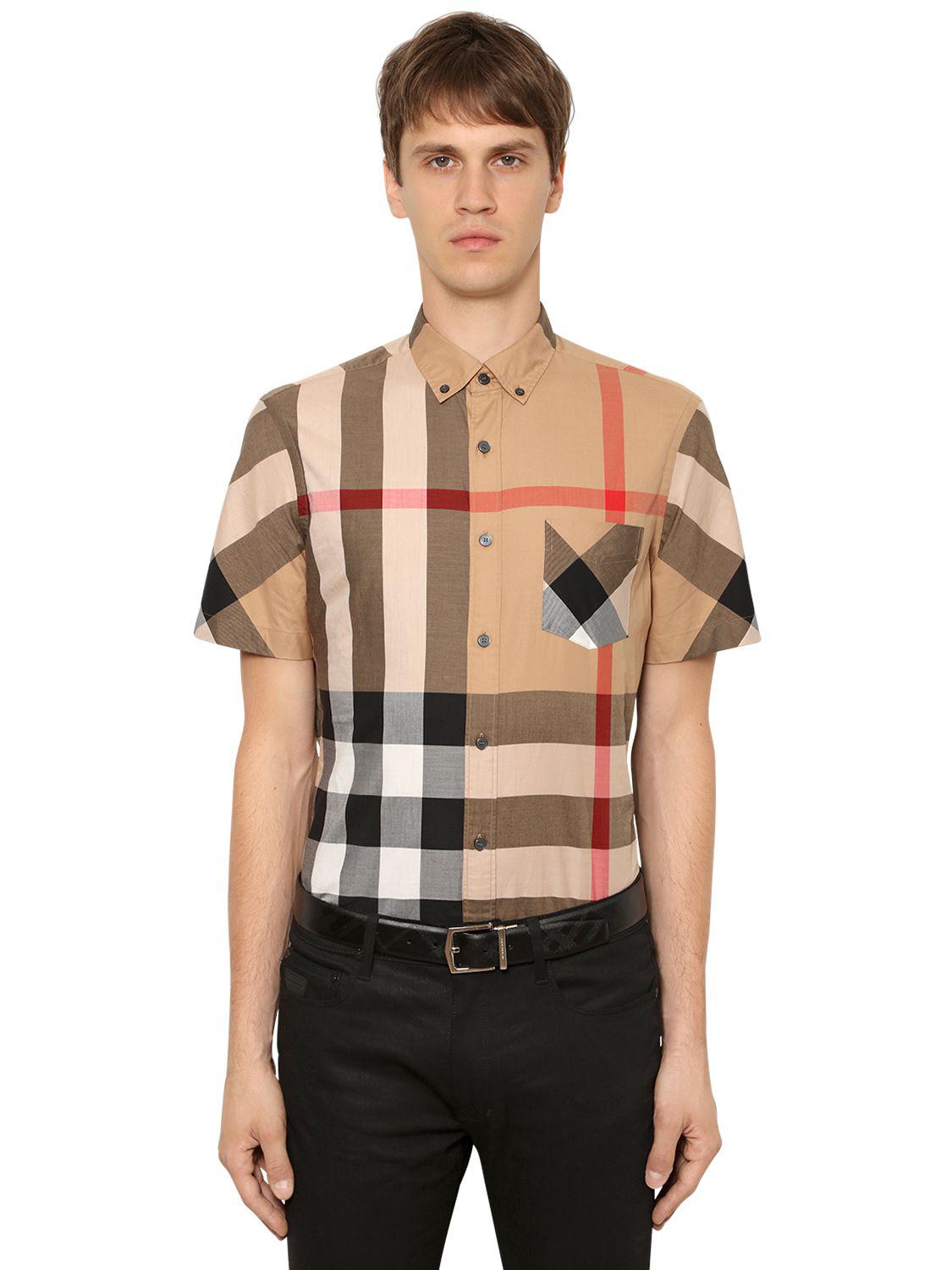 Lyst - Burberry Thornaby House-check Cotton-blend Shirt for Men