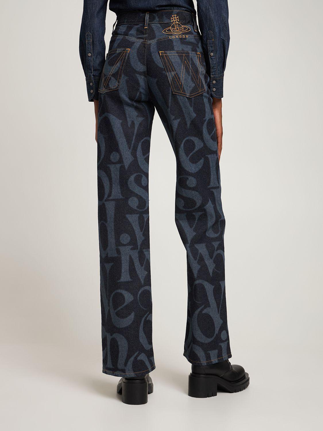 Vivienne Westwood Ray Logo Printed Flared Jeans in Blue | Lyst