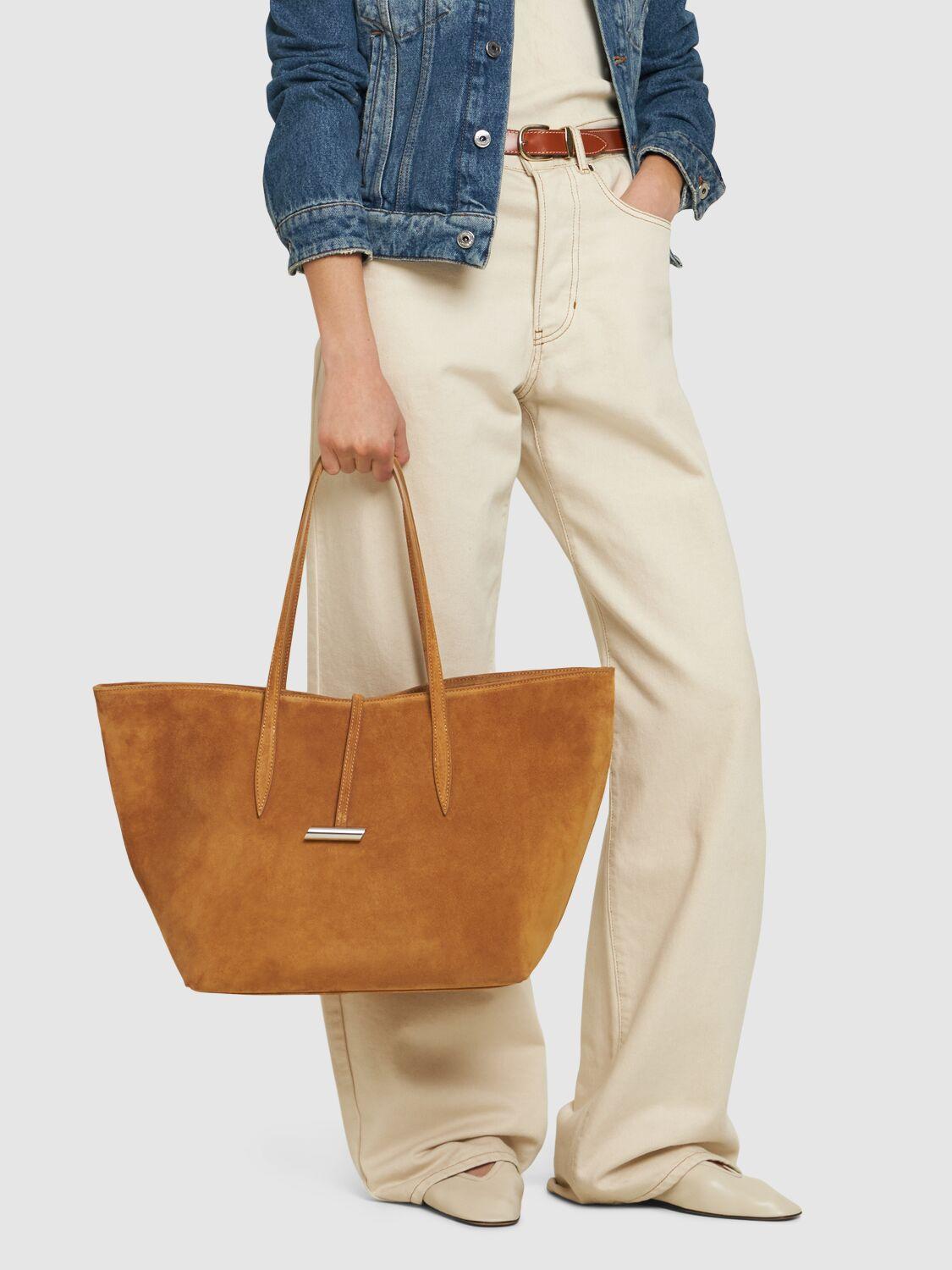 Liffner Penne Suede Tote Bag in Brown | Lyst